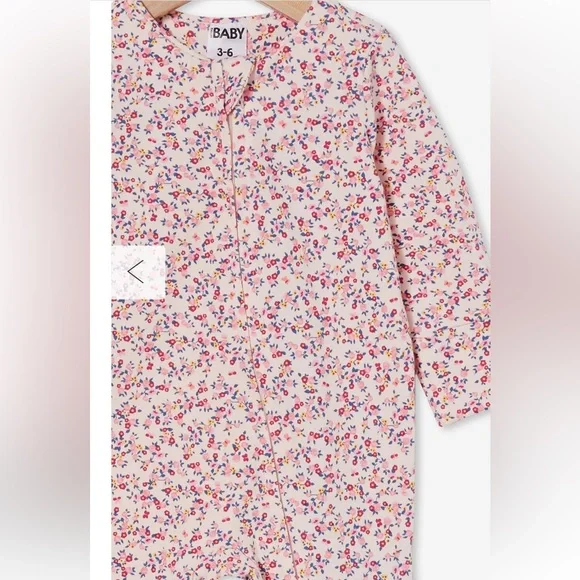 3 Pack Long Sleeve Zip Romper Footed Size 6-9 month - Picture 4 of 13